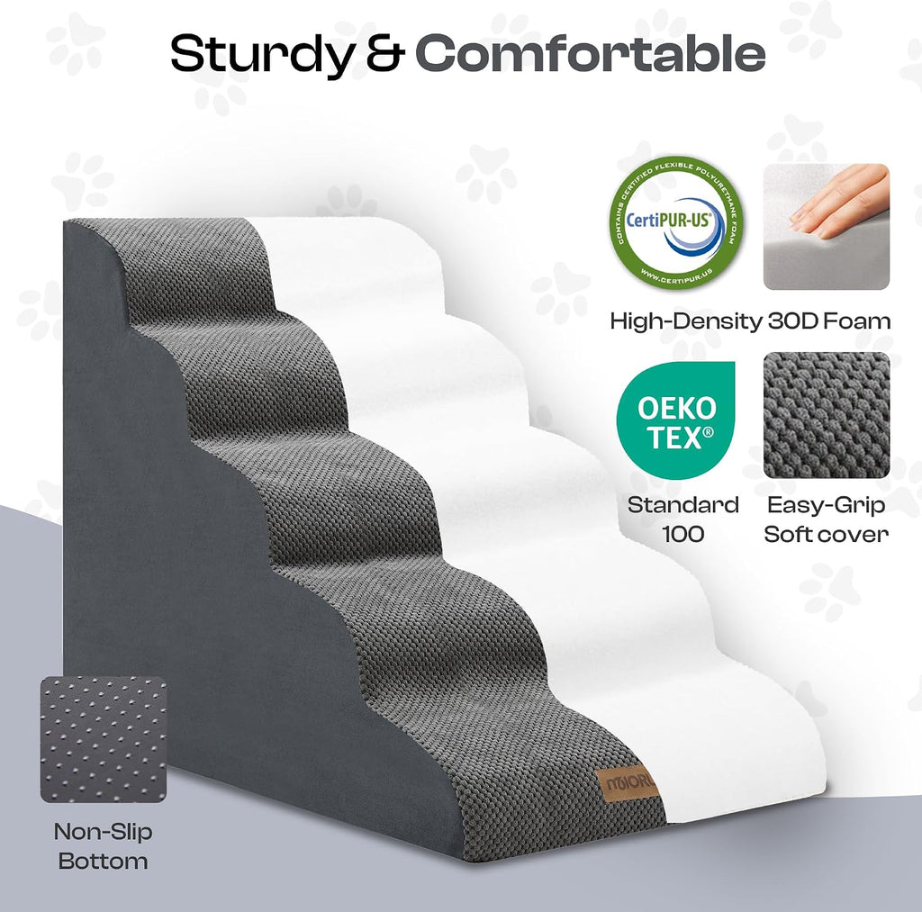 Extra Wide Dog Stairs for Large Dogs, 25" H Pet Steps for High Beds