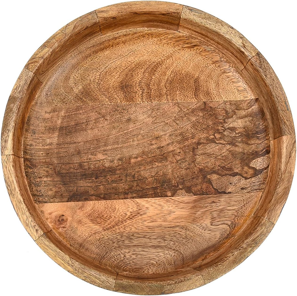Decorative Blue Wood Bowl - Rustic Centerpiece for Potpourri & Orbs, Stylish Home, Office, Spa & Meditation Room