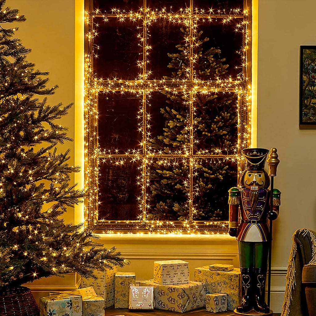 1000 LED 50ft Cluster Lights, Warm White Christmas Lights