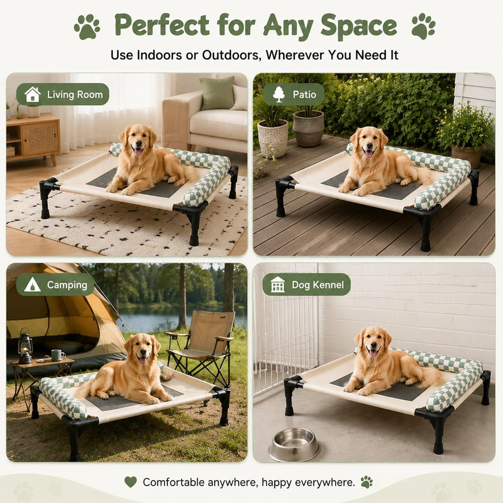 Elevated Dog Bed for Small Medium Pets 25.9x17.7x6.7 Inch Raised Cot