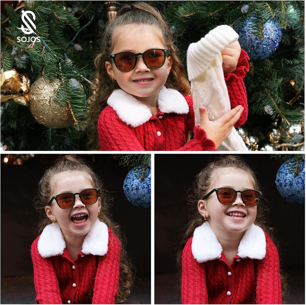 Retro Kids Square Polarized Sunglasses for Girls Boys UV400 Protection De Sol Gafas SK5616