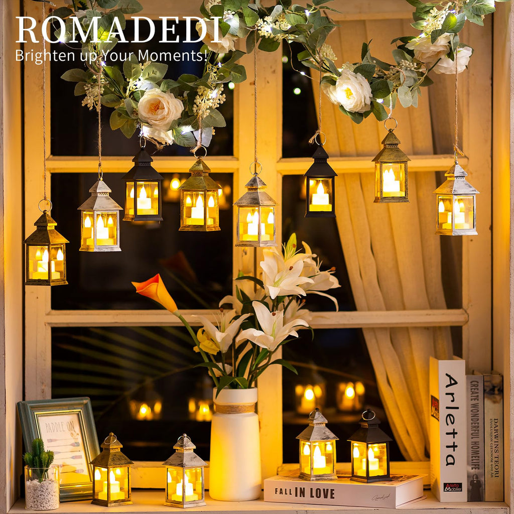 Gold Mini Lantern for Centerpiece, Pack of 10