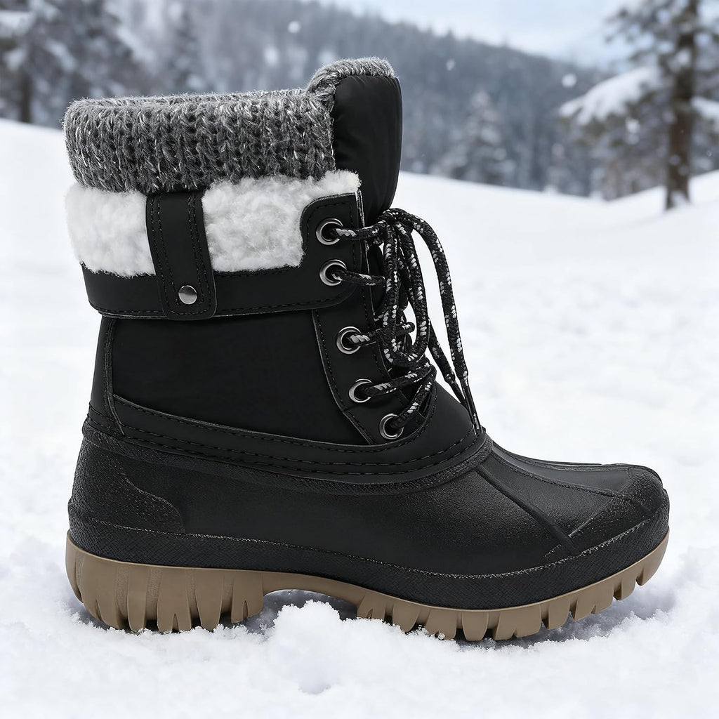 Boys Girls Winter Snow Boots Water Resistant Warm Lining Shoes