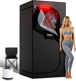 Portable Infrared Steam Sauna with 660nm Red Light Therapy & 850nm Infrared Light Device, 3L 1300W Steamer, Folding Chair, Personal Sauna Box Sauna Tent Home Sauna A129-B0F9VX6Y19