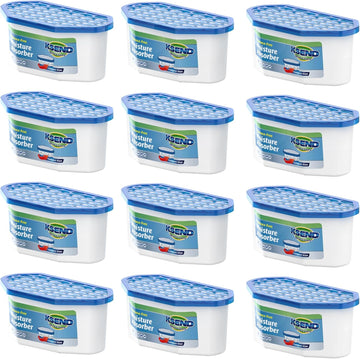 Moisture Absorbers, 12 Pack, Compact Dehumidifier for Closet, Efficient Humidity Absorber Boxes