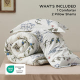 Comforter Set Queen - Cute Floral Bedding Comforter Set, 3 Pieces
