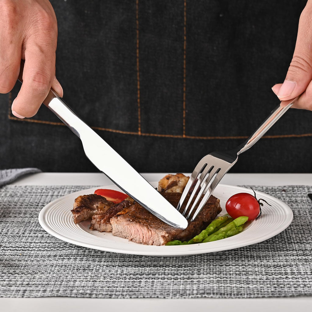 20-Piece Forged Silverware Set for 4, 18/10 Stainless Steel Mirror Finish