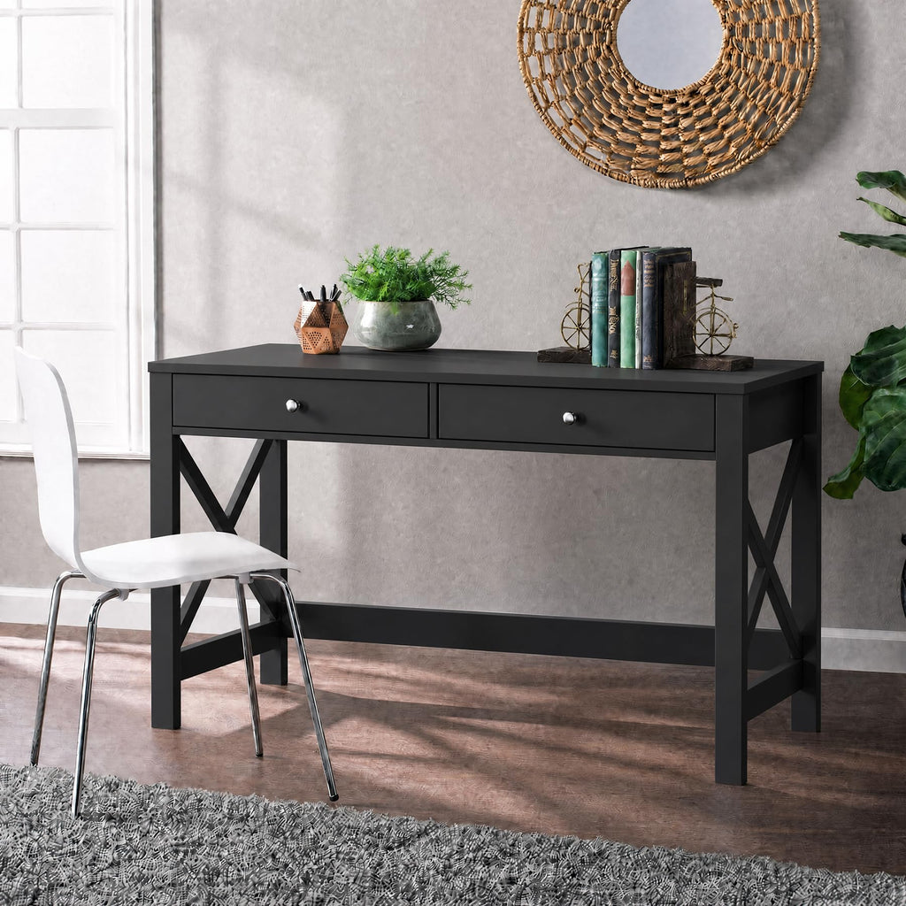 47.2 Inches Farmhouse Computer Desk with 2 Drawers