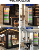 Commercial Beverage Refrigerator, 12.1 Cu.Ft Glass Door Display Refrigerator wit