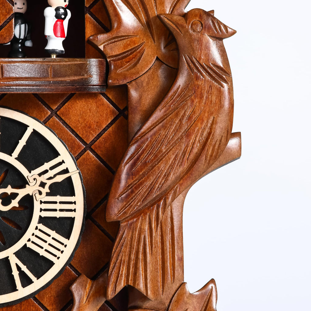 Cuckoo Clock, Hand-Carved Wooden Antique Clock for Wall 11.1"x25.8"
