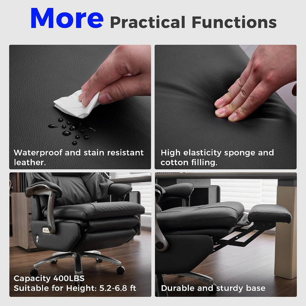Electric Recliner Chair Big and Tall Office Chair High Back Executive Chair with USB Ports Ergonomic Gaming Chair