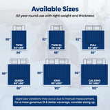 Comforter Duvet Insert, Quilted Comforter with Corner Tabs, Box Stitched Down Alternative Comforters Queen (White)