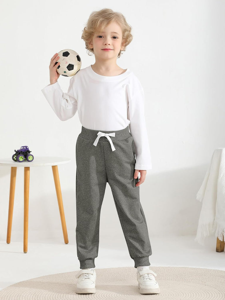 4 Pack Boys Sweatpants Toddler Pants Kids Athletic Joggers