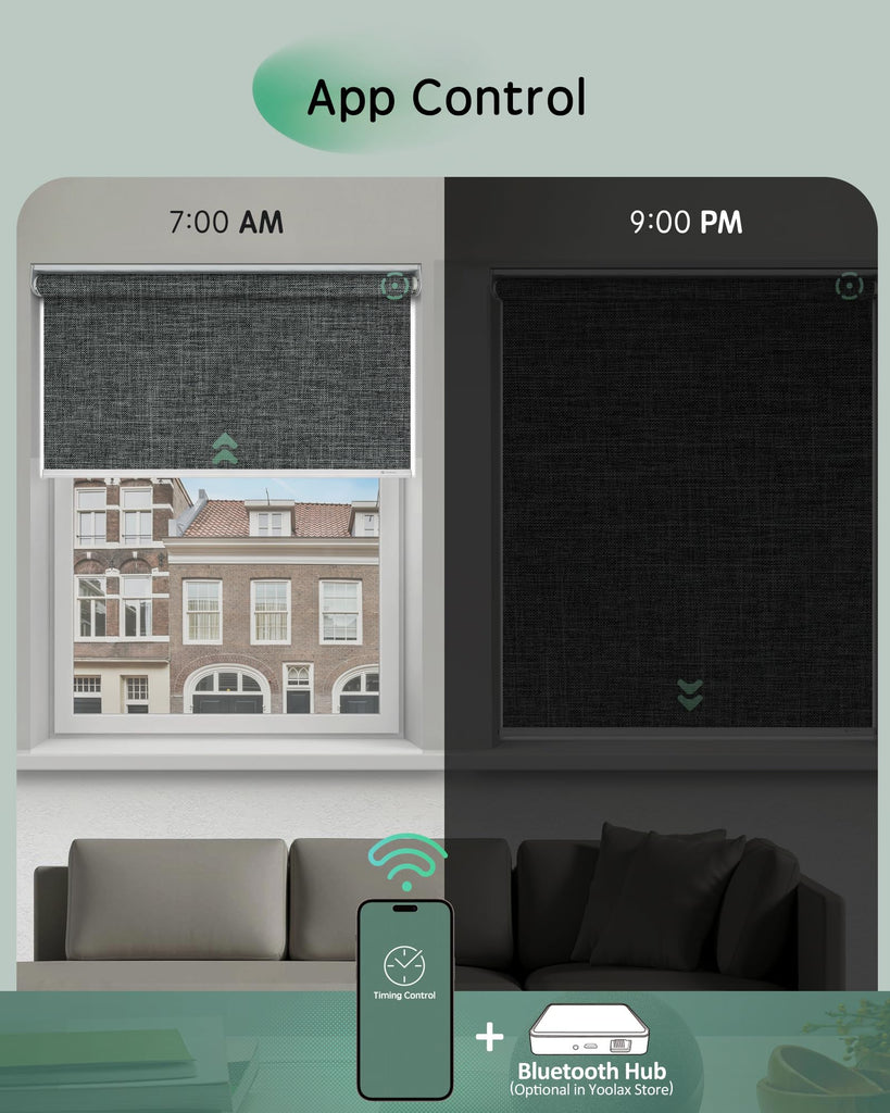 Motorized Blinds App Control, Ashfall Gray