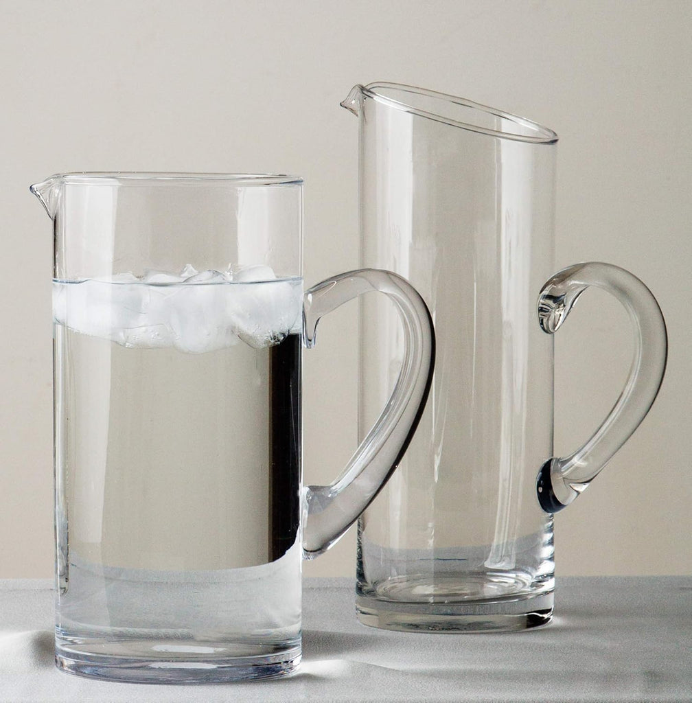 Glass Water Pitcher with Spout - Elegant Serving Carafe for Water, Juice, Sangria, Lemonade, and Cocktails
