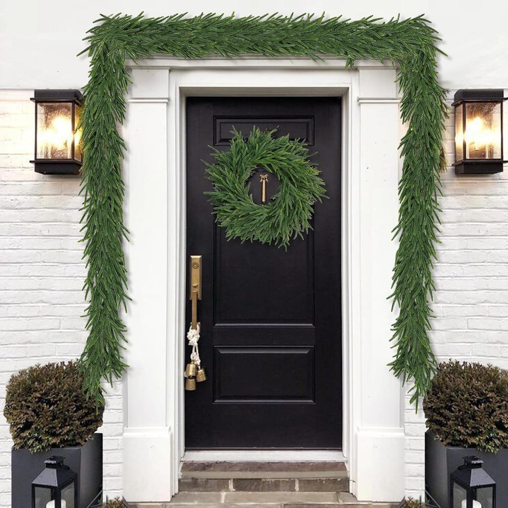 Realistic Thick and Lush Christmas Garland for Mantle Christmas Decorations Indoor 16FT Real Touch Artificial Pine