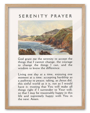 16x20 in Serenity Prayer Mountain Framed Christian Wall Art