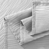 Wavy Swirl Jacquard Tablecloth, 60 x 120 Inch Rectangular Grey Textured Table Cover, Heavy Duty, Wri