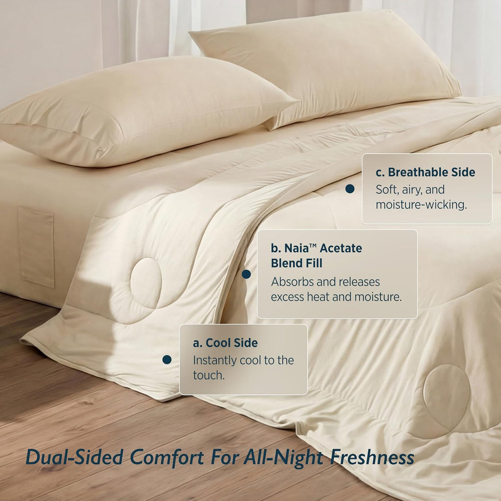 Cooling Comforter Blanket - BlendTek Q-Max>0.46 Tech, Cooling Blanket for Hot Sleepers & Night Sweats Relief