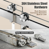Frameless Stainless Steel Sliding Shower Door, 56-60" W x 76" H