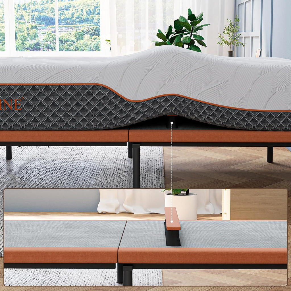 Queen Adjustable Bed Frame with Lumbar Support Smart App - Set of 27