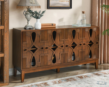 60" Mid Century Modern Sideboard Buffet, Credenzas Storage Cabinet