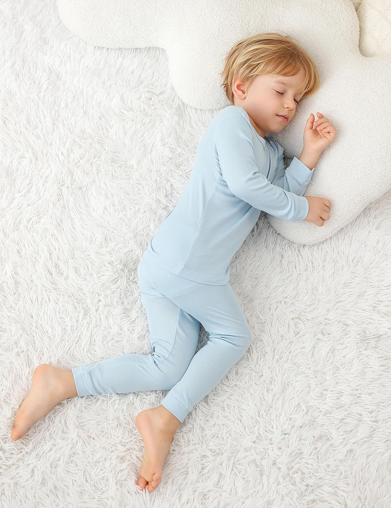 Bamboo Viscose Pajamas Toddler Boys Solid Pjs,4 Piece