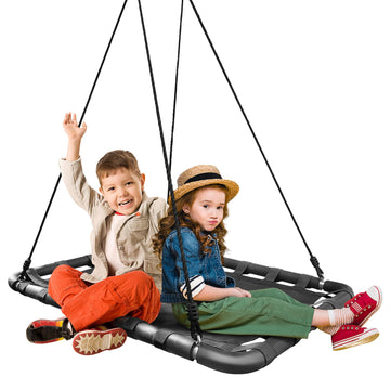 Platform Swing for Kids, 40 x 30 Inch Rectangular Outdoor Seat
