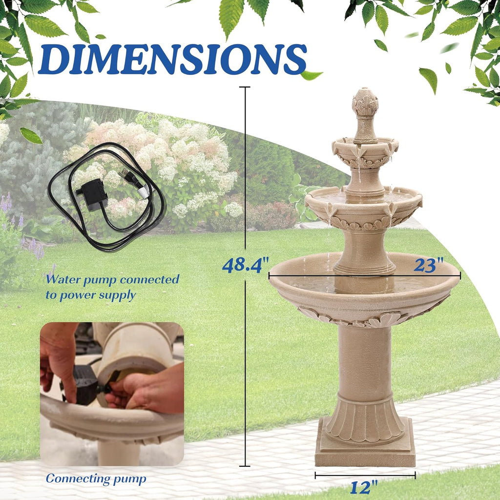 Italian Outdoor Water Fountains Garden Decor