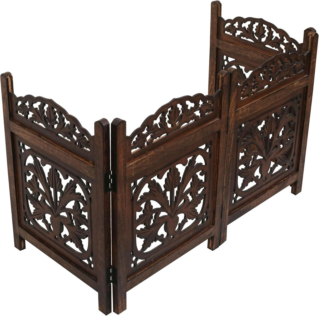 Dog Gate, Wooden Free Standing Gate, 4-Panel, 72x24