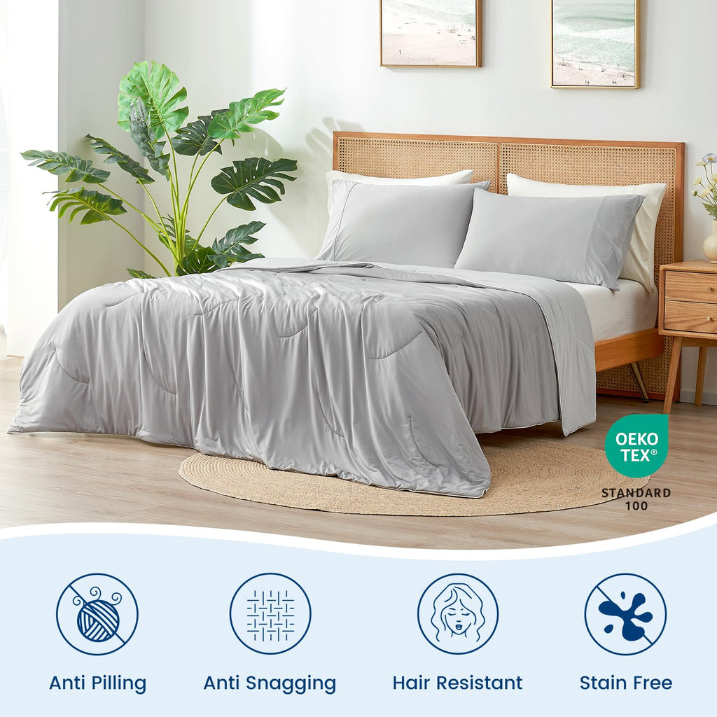 Cooling Comforter Cali King Size, Reversible Lightweight Cooling Blankets for Hot Sleepers and Night Sweats