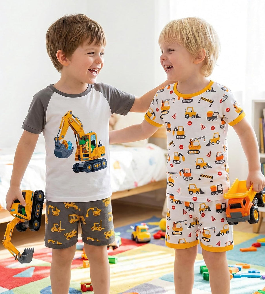Cotton Toddler Boys Clothes Kids Outfits Short Sleeve Set
