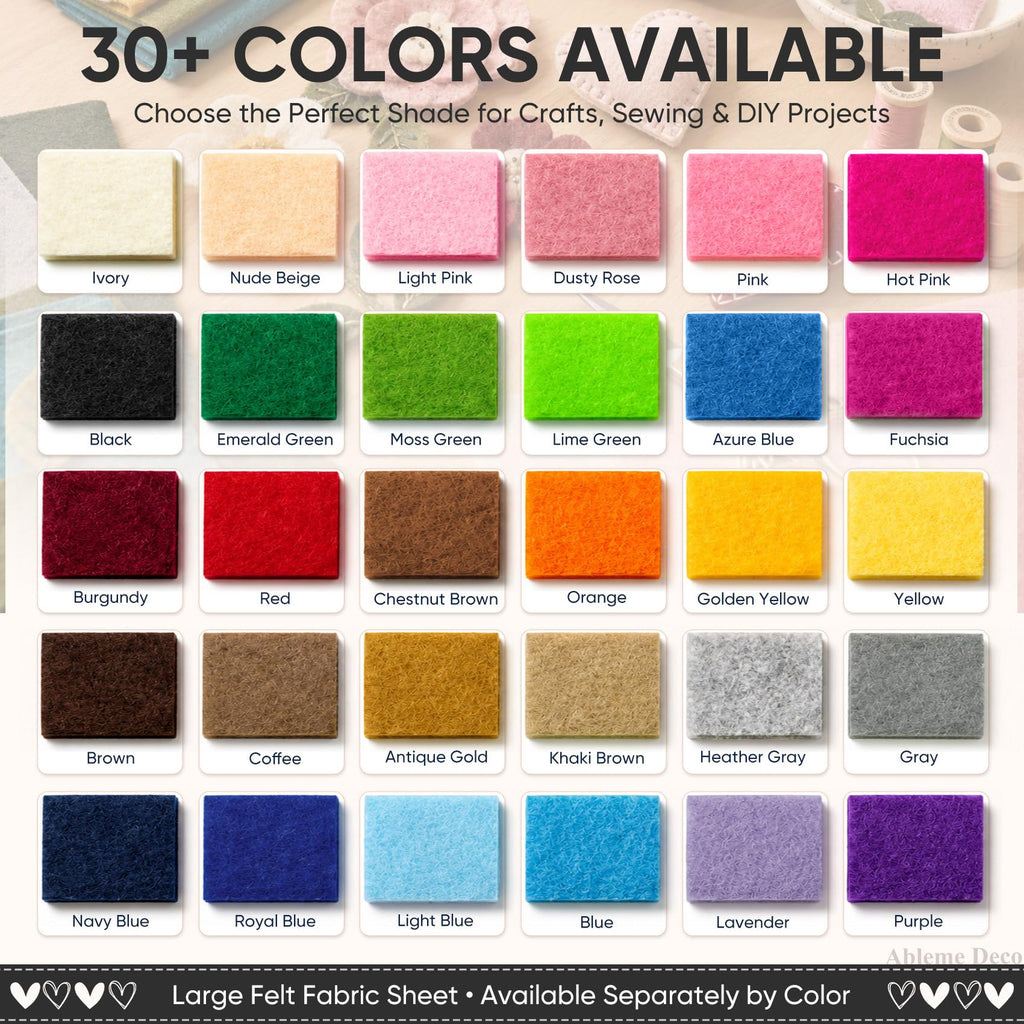 Brown Felt Fabric Sheet 120" x 36", Large Soft Acrylic Material for Crafts
