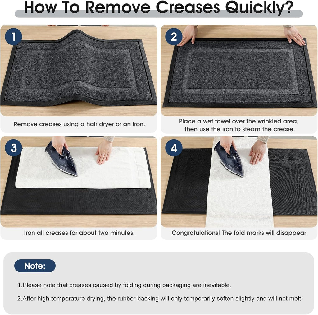 Large Front Door Mat Outside Entrance Indoor Doormat, 36" x 24" Outdoor Mats Waterproof, Outdoor Door Mats for