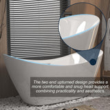 67" Oval Freestanding Soaking Bathtub with Toe-Tap Chrome Drain & Adjustable Leveling Feet, Stand Alone Tub, Acrylic