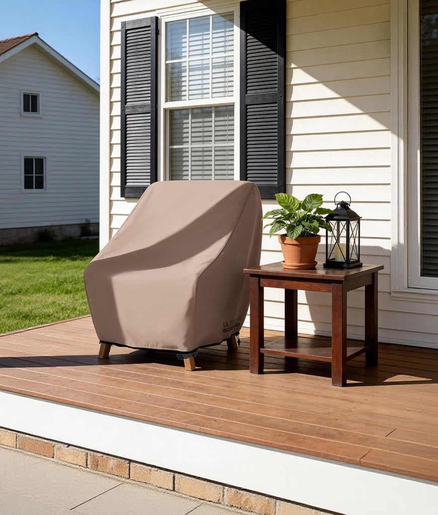 Waterproof Patio Chair Cover - Outdoor Lounge Deep Seat Single Lawn Chair Cover Fits Up to 28W x 30D x 32H inches