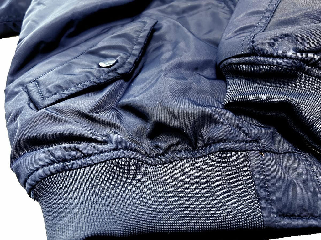 Kids Bomber Jacket Full Zip Badge Thermal Jacket with Pockets