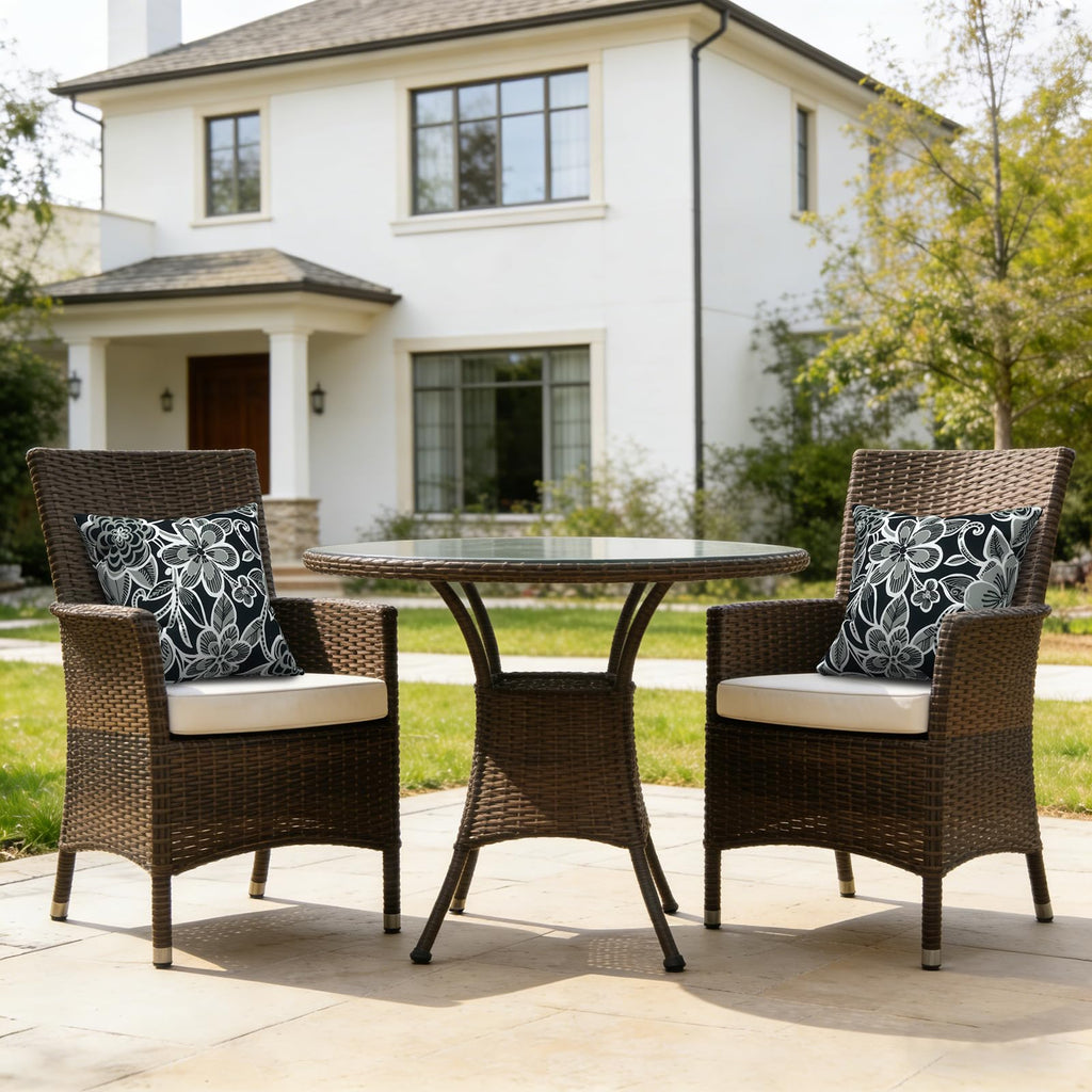 Outdoor/Indoor Throw Pillows, Decorative Throw Pillows with Inserts, 18"x18" Square Pillows for Bed, Couch, Sofa and