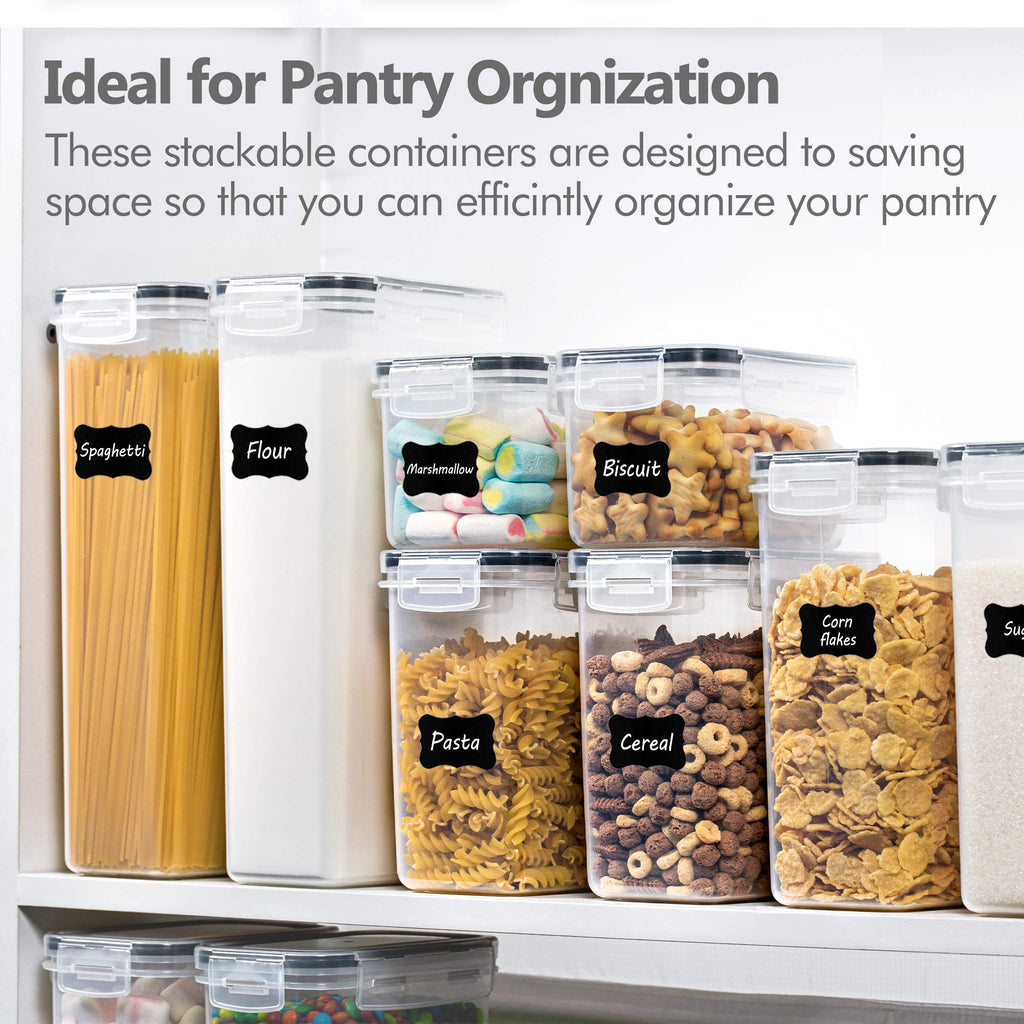 Airtight Food Storage Containers Set, 14 PCS Kitchen Storage Containers with Lids for Flour, Sugar and Cereal