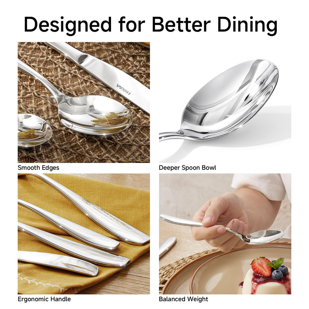 Silverware Set for 8, 40 Piece Stainless Steel Flatware Utensil Cutlery Set