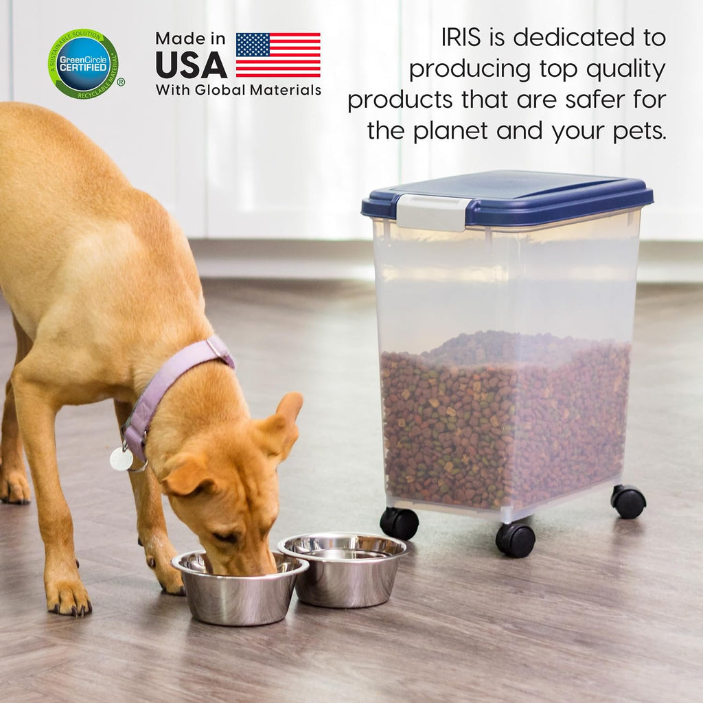 USA Dog Food Storage Container, Up to 30 lbs, Navy, Made in USA