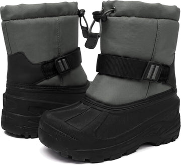 Kids Snow Boots Waterproof Toddler Winter Girl Boy Insulated Fleece
