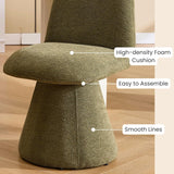 Swivel Dining Chairs Set of 2, Mid Century Modern High Back Chenille Upholstered Dining Room Chairs Kitchen