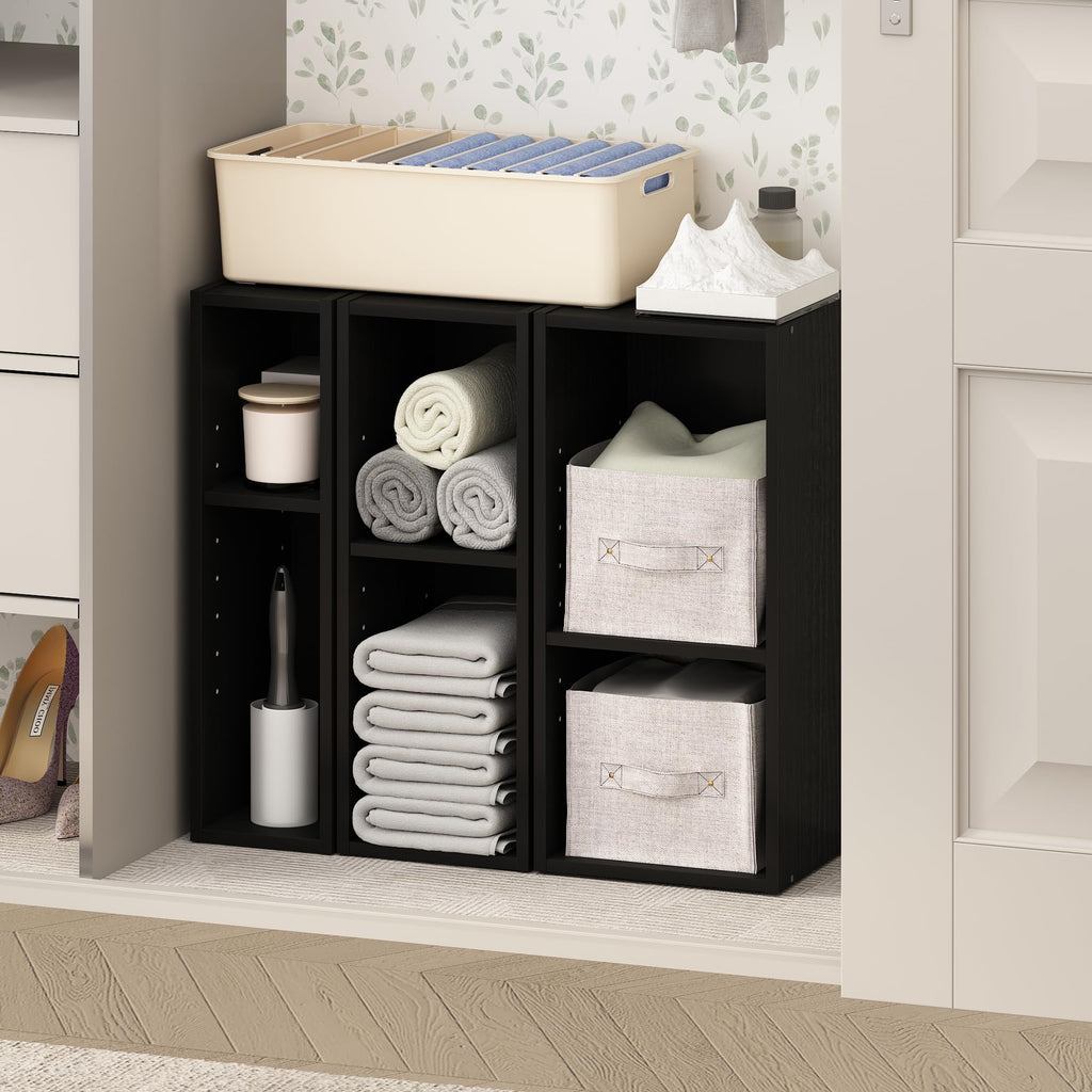 Reed 2-Tier Closet Organizers and Storage, Closet Organizer, Open Shelf Closet Storage, for Wardrobe, Bedroom, Living