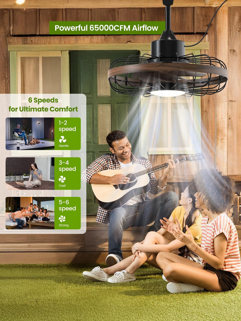 18 Inch Ceiling Fan Smart APP & Remote Control, 6 Speeds, 3 Color Temperatures, Gazebo Lights Outdoor Ceiling Fans for Patio Waterproof,Porch A101-B0DZCDWZ22