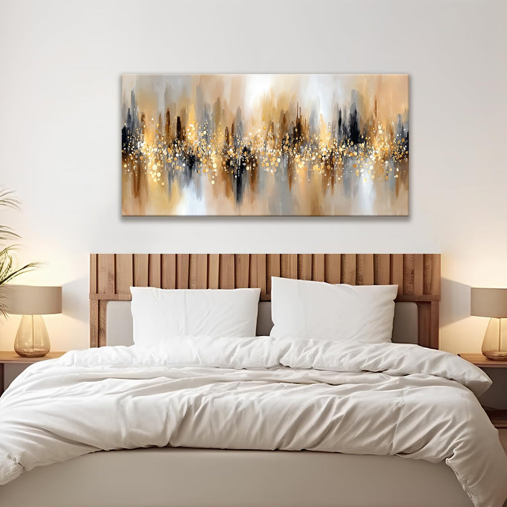 Modern Gold Abstract Wall Art Prints 24x48 ln