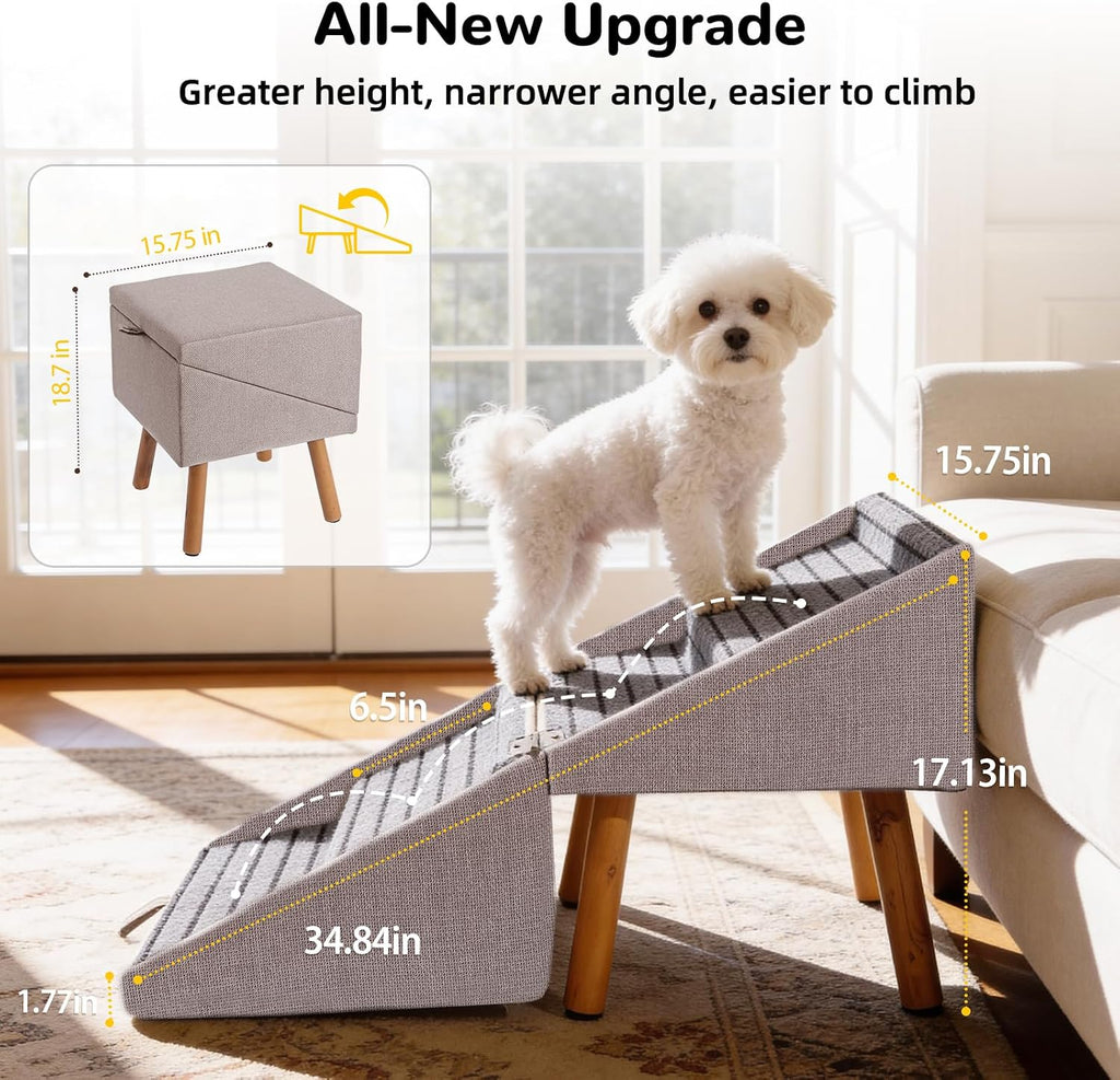 Dog ramp for Couch 2-in-1 Pet Steps & Ottoman