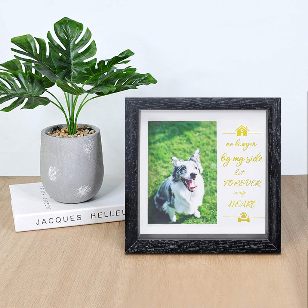 Pet Picture Frame Memorial - Dog Memorial Sentiment Frame, Black