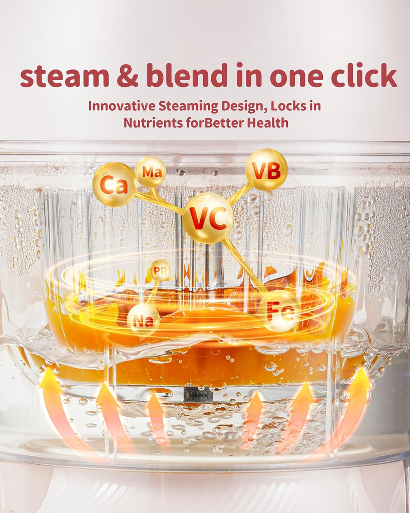 Glass Bowl, in-1, Steam & Blend Baby Food Maker, One-Touch Puree