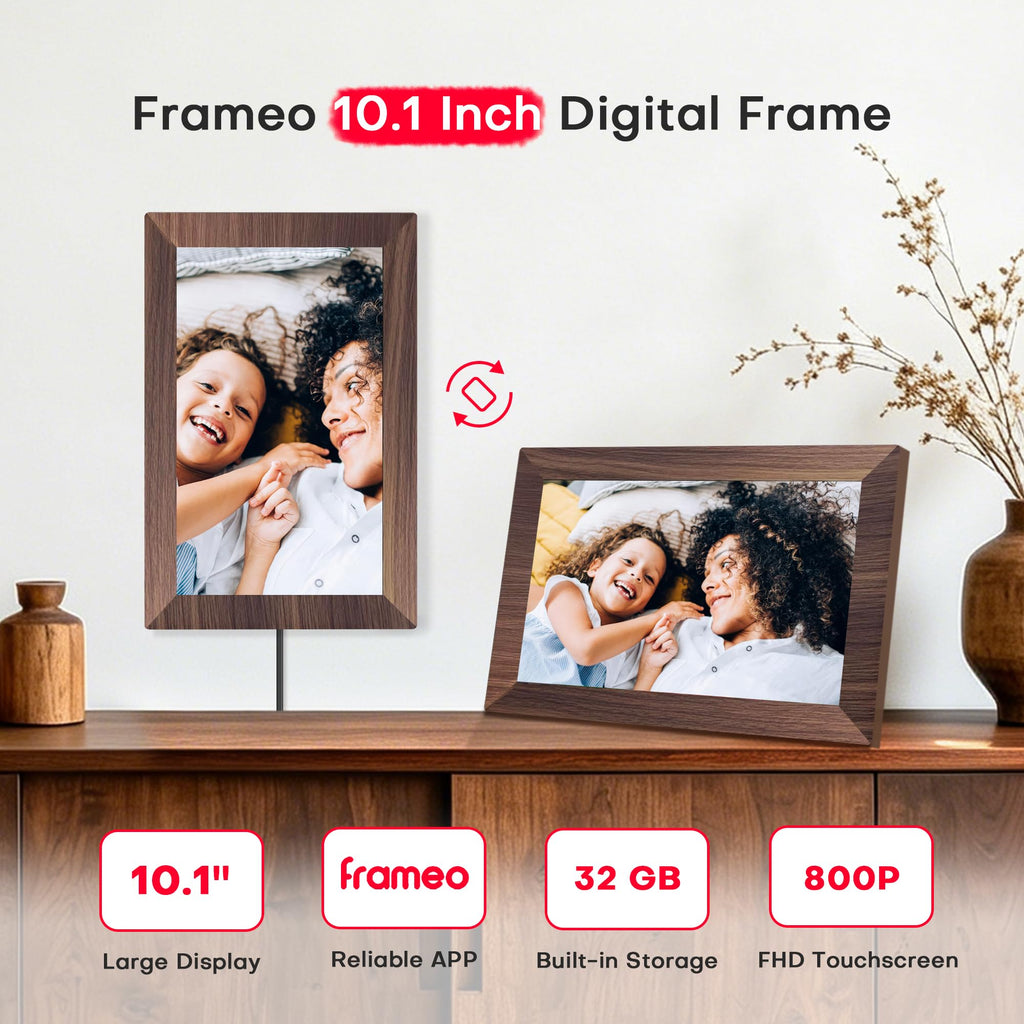 Frameo Digital Picture Frame, 10.1'' WiFi Electronic Photo Frame, Gift Idea